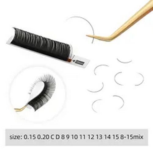 Ellipse Flat Eyelash Extension Shape Lashes Split Tips Matte Soft Gentle Natural