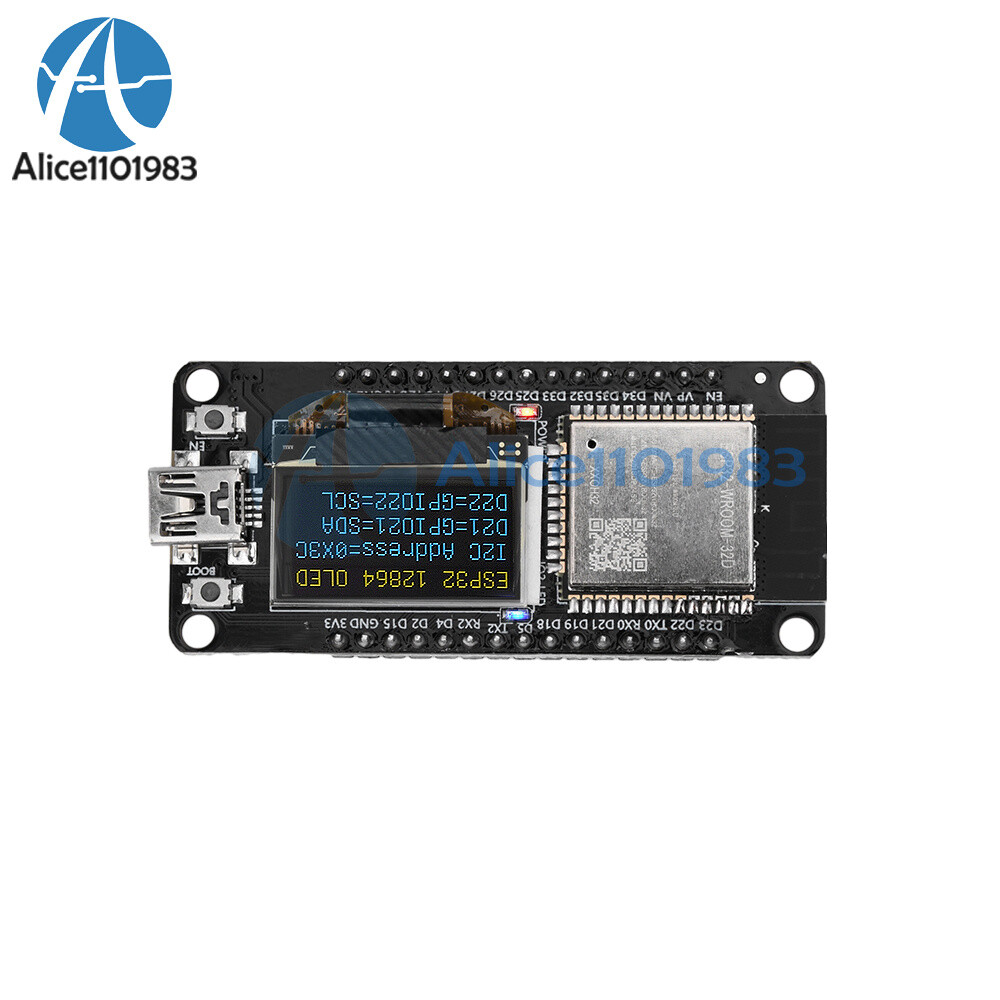 0.96" ESP32 ESP-WROOM-32D WIFI Bluetooth Development Board OLED CH340C Module