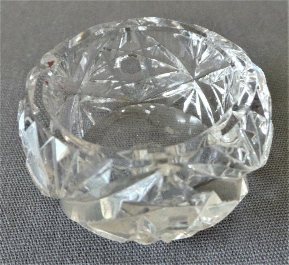 3 Antique Crystal Salt Cellars, Dips