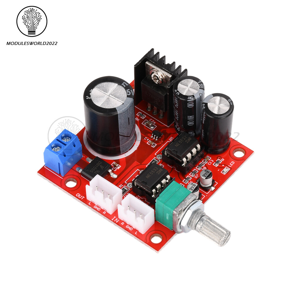 NE5532 Preamplifier Board Single Power Supply Dual Op Amp Preamplifier Module