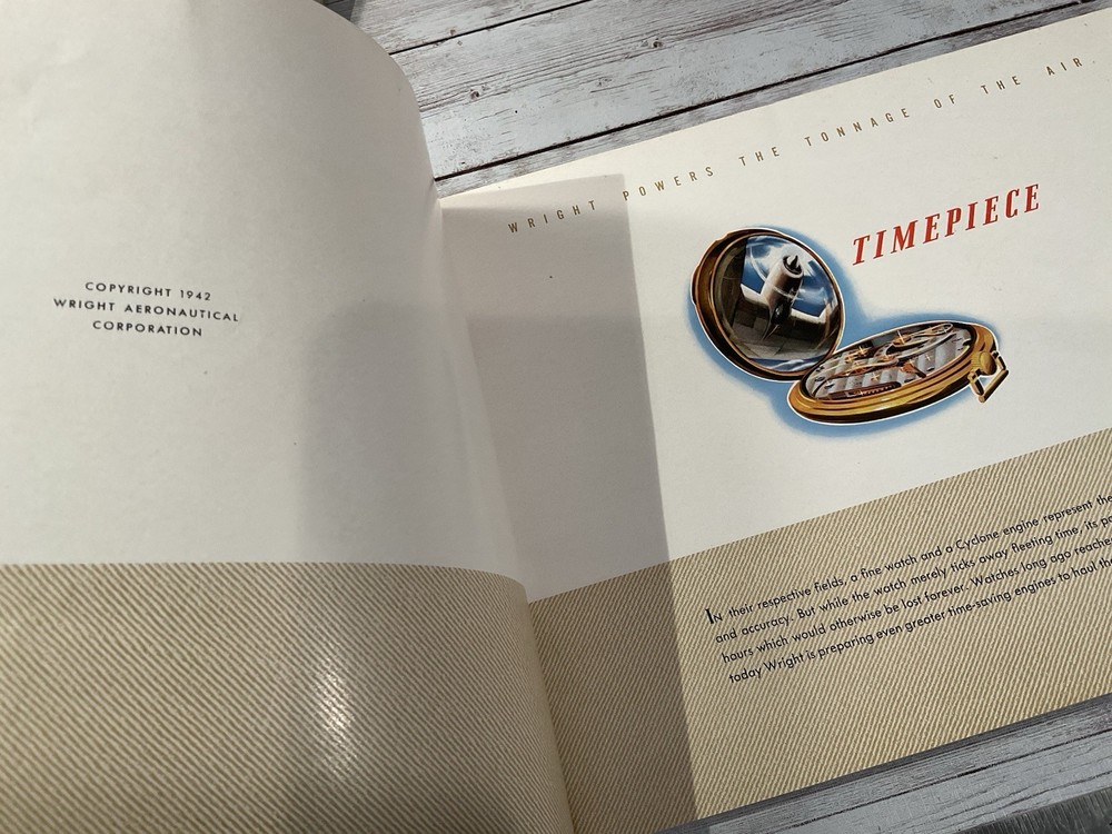 ORIGINAL WWII 1942 WRIGHT CYCLONES AIRCRAFT ENGINE BROCHURE