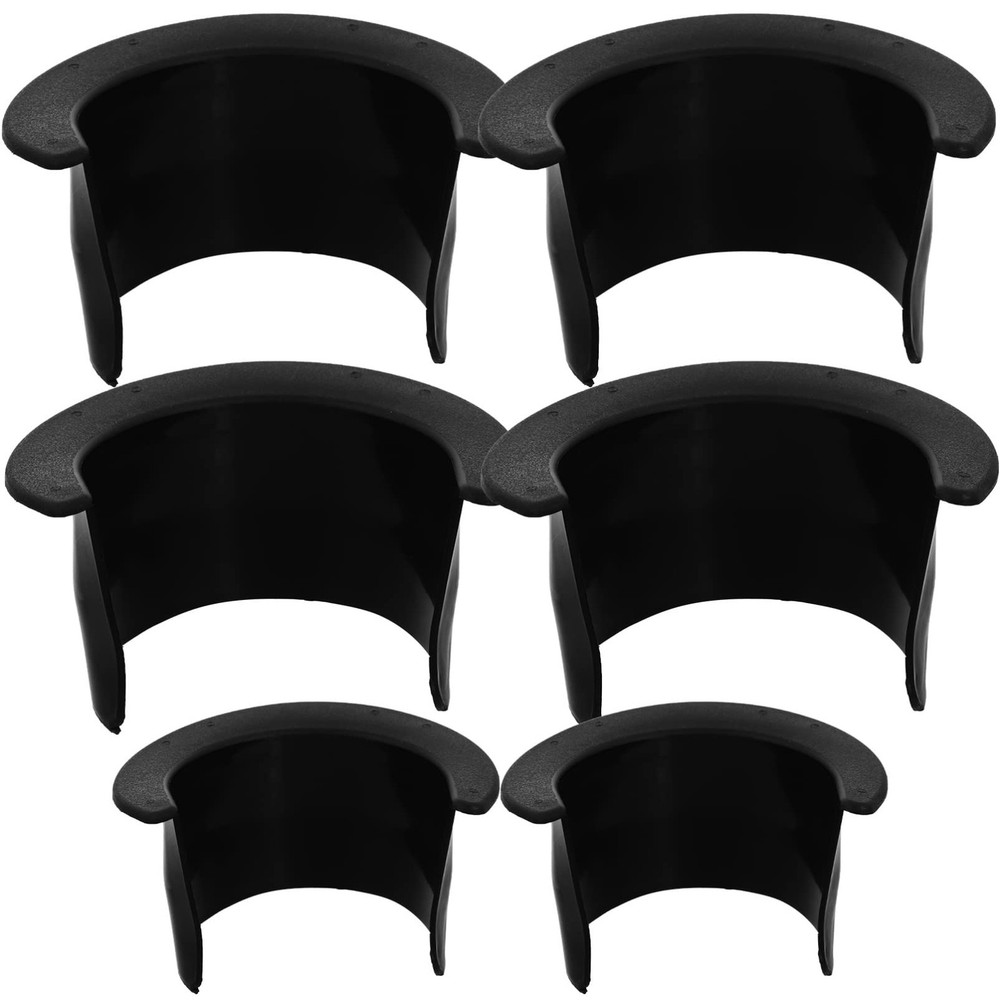 6pcs Billiards Table Pocket Liner 4 Corner Pool Medium, Black
