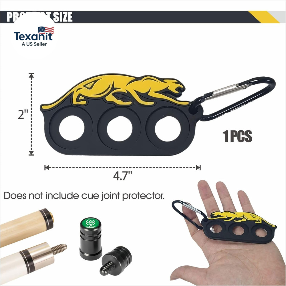 Cue Joint Protector Clip - Pool Stick Joint Protector Holder with Buckle, Preven