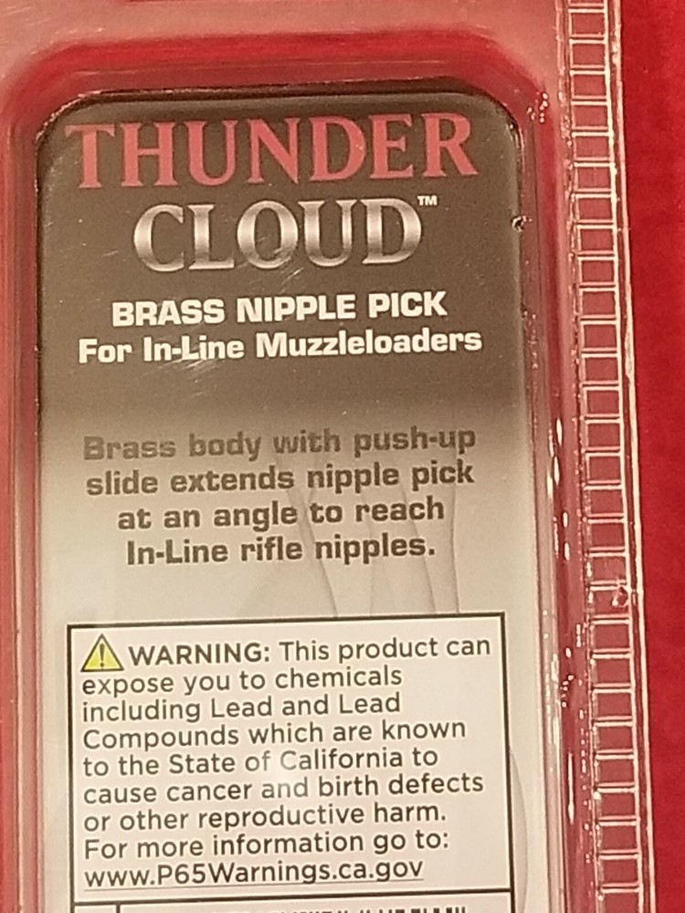 Thunder Cloud Muzzleloader Brass Nipple Pick 87119A Hunting Shooting