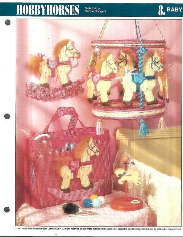 LOT/7 PLASTIC CANVAS LEAFLETS BABY PROJECTS