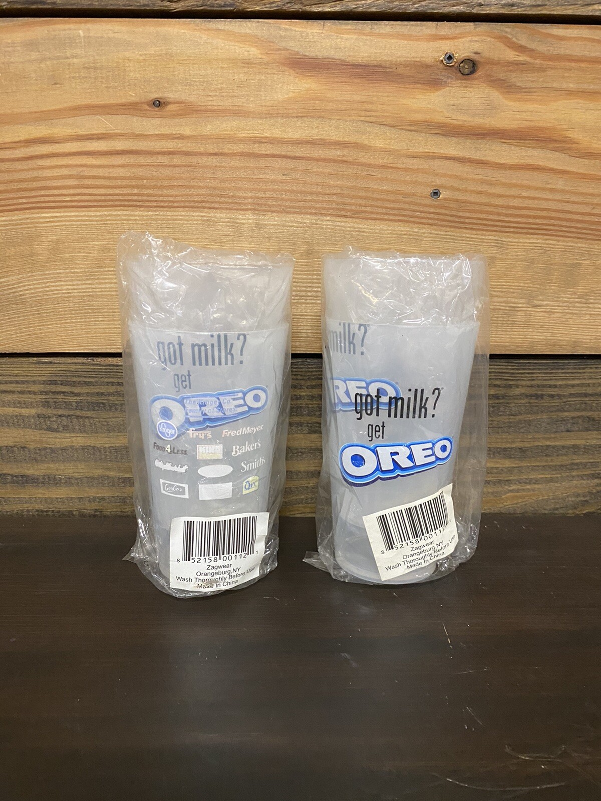 OREO “Got Milk?” Plastic Drinking Cups From Kroger - Set Of 4 - New