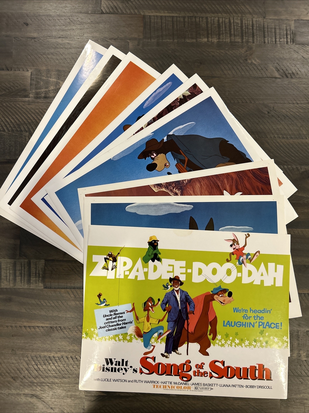 SONG OF THE SOUTH Original Complete Set of 9 Lobby Cards - R1972 - RARE!