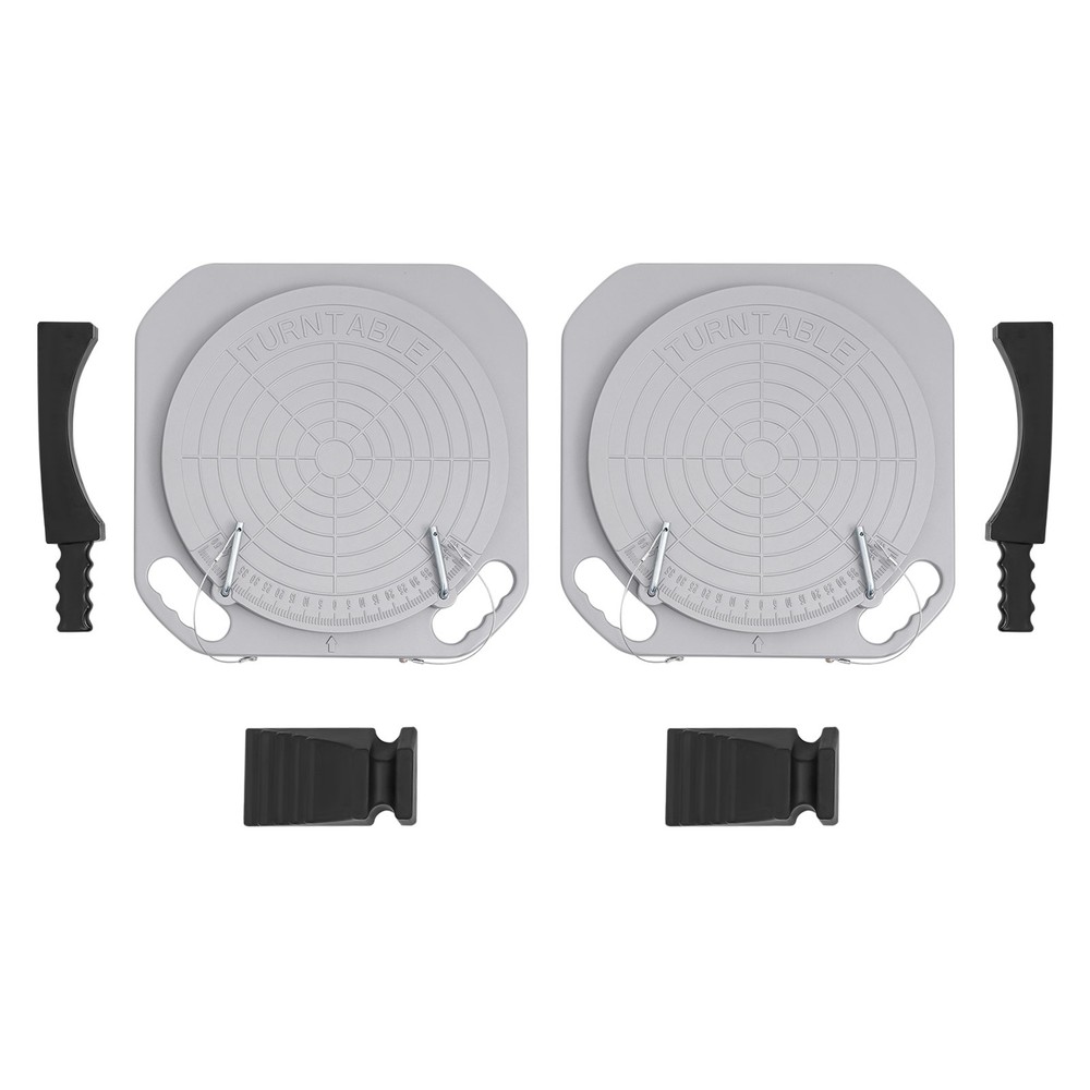 2pcs 3Ton Front End Wheel Alignment Turntable Plate 360° Rotating Plate Table