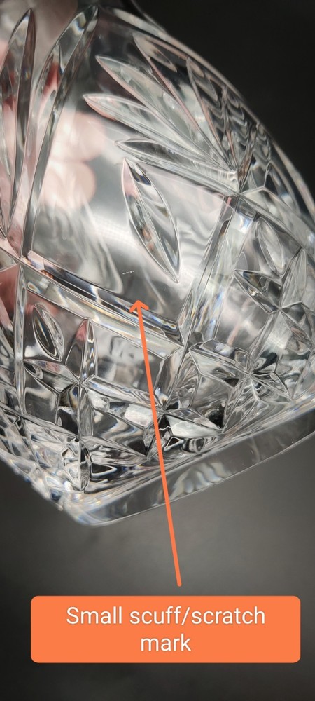 Crystal Pitcher. 8" Tall. Unsigned. Very Clear Crystal with a Beautiful Design.