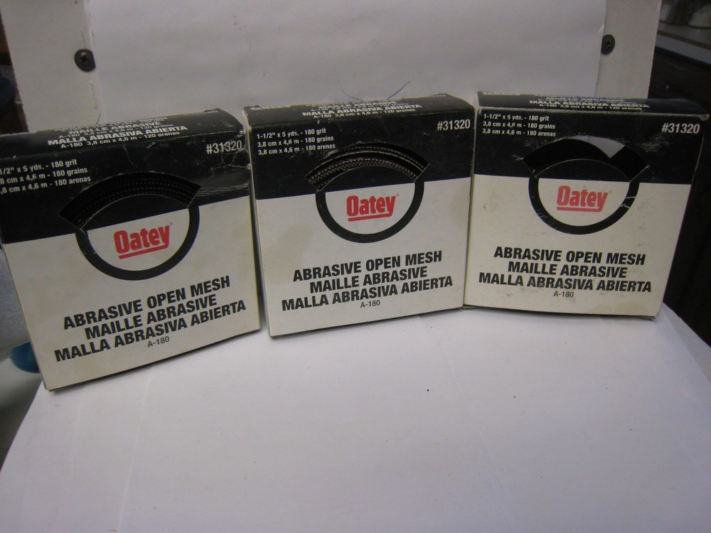 Oatey 31320 180 Grit Open Mesh, 1.5" ( 3 opened boxes )