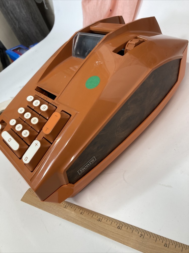 Vintage Sears Roebuck Adding Machine Burnt Orange 888.58801