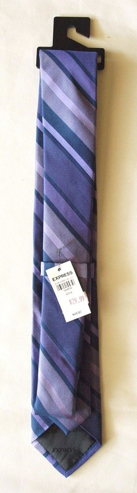 Express Men`s Multi Stripe Narrow Silk Tie New $49