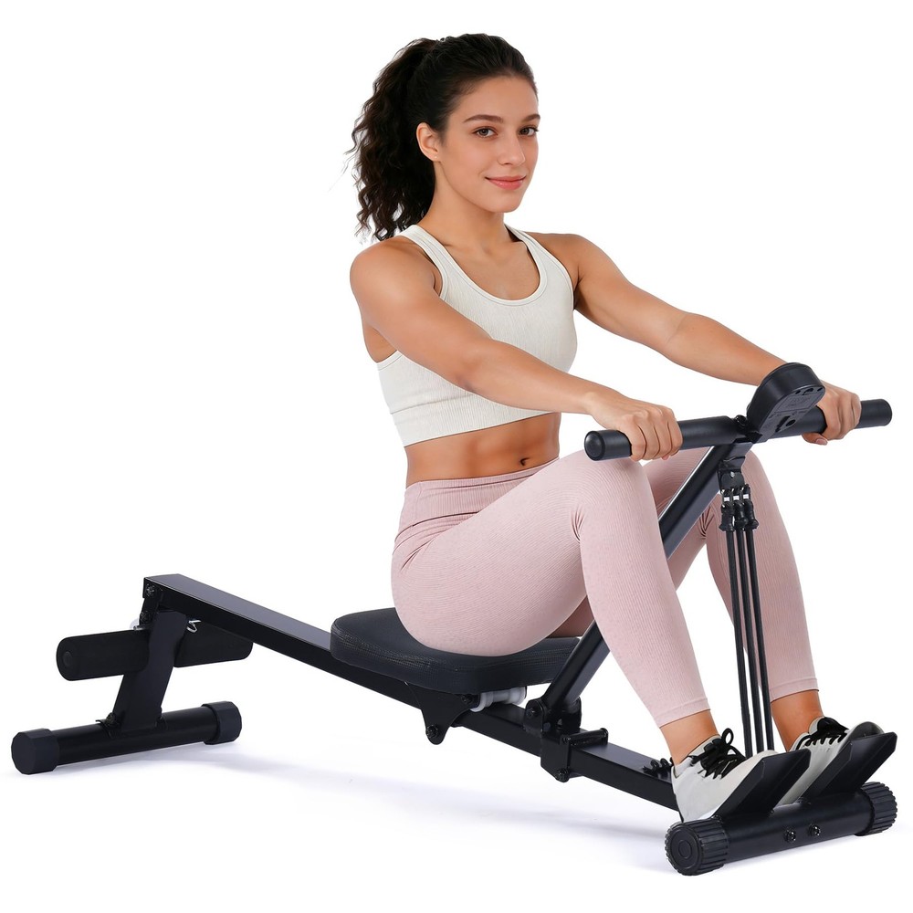 Rowing Machine for Home Use, Compact Rower Machine with LCD Display, 276 LB C...