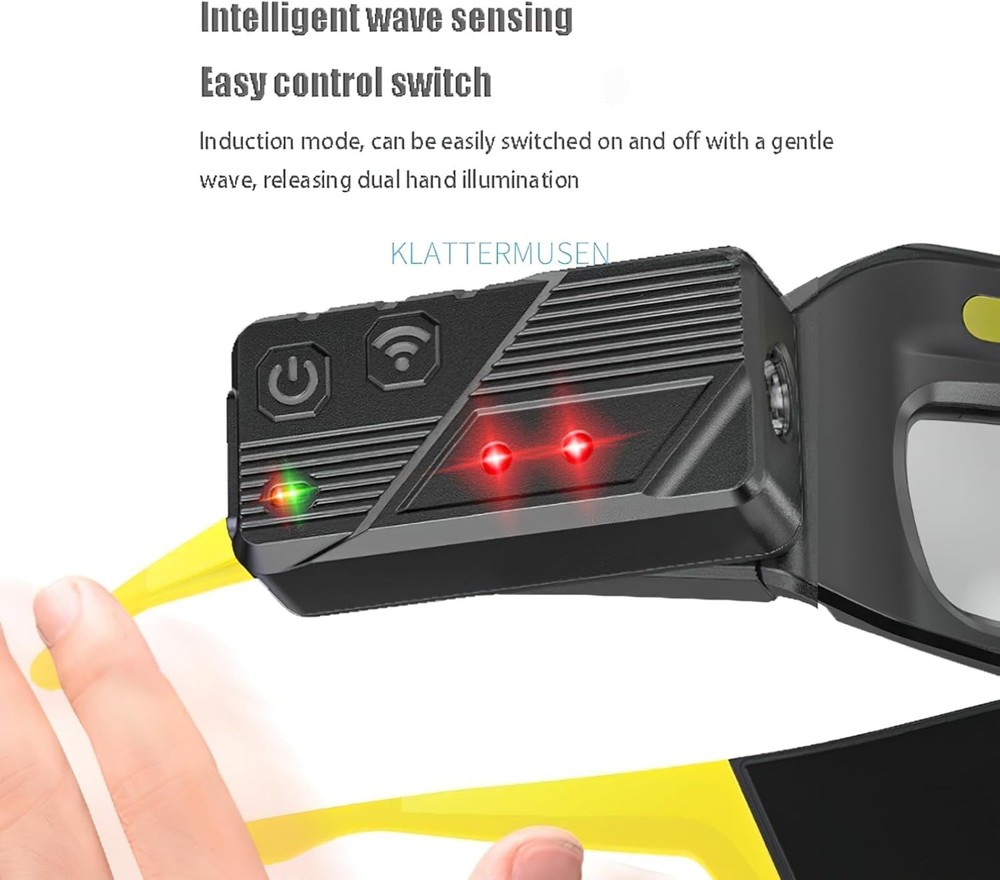 ChargingLEDglassesheadlightmotionsensorandtouchcontrol 5modeshands-free lighting