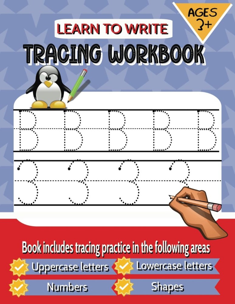 Learn to Write Tracing Workbook: Practice Pencil Control By Tracing The Alpha...