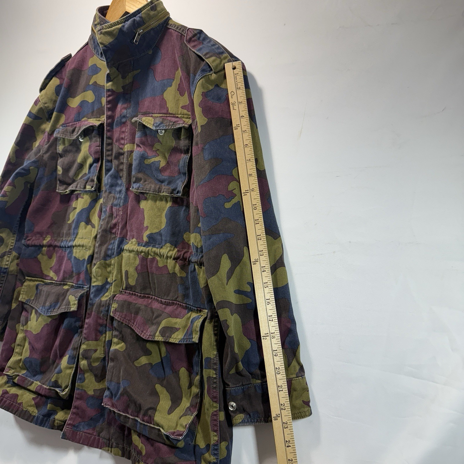Belgian Jigsaw Field Jacket Puzzle Camo Coat Army Belgium WESC Mens Size XS