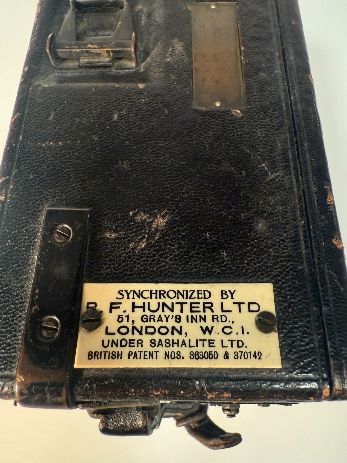 VINTAGE - PEELING & VAN NECK,LONDON FOCAL PLANE PRESS CAMERA + FILM HOLDER