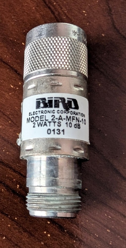 Bird 2-A-MFN-10 Attenuator,  2 Watts, 10dB Type N