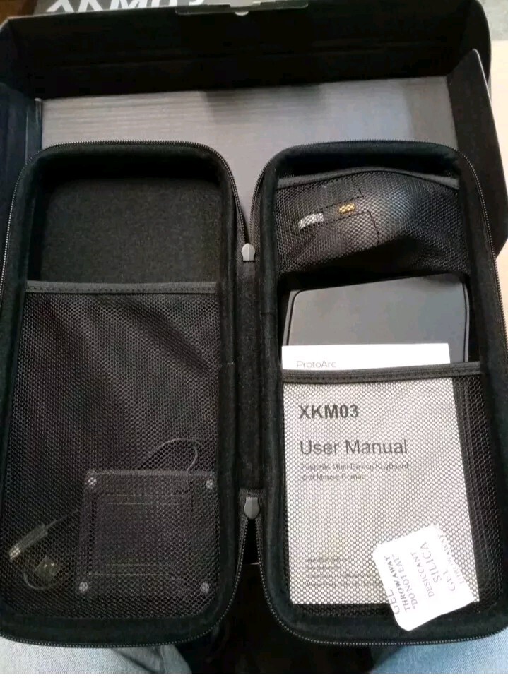 PROTOARC XKM03 FOLDABLE KEYBOARD AND MOUSE COMBO OPEN BOX