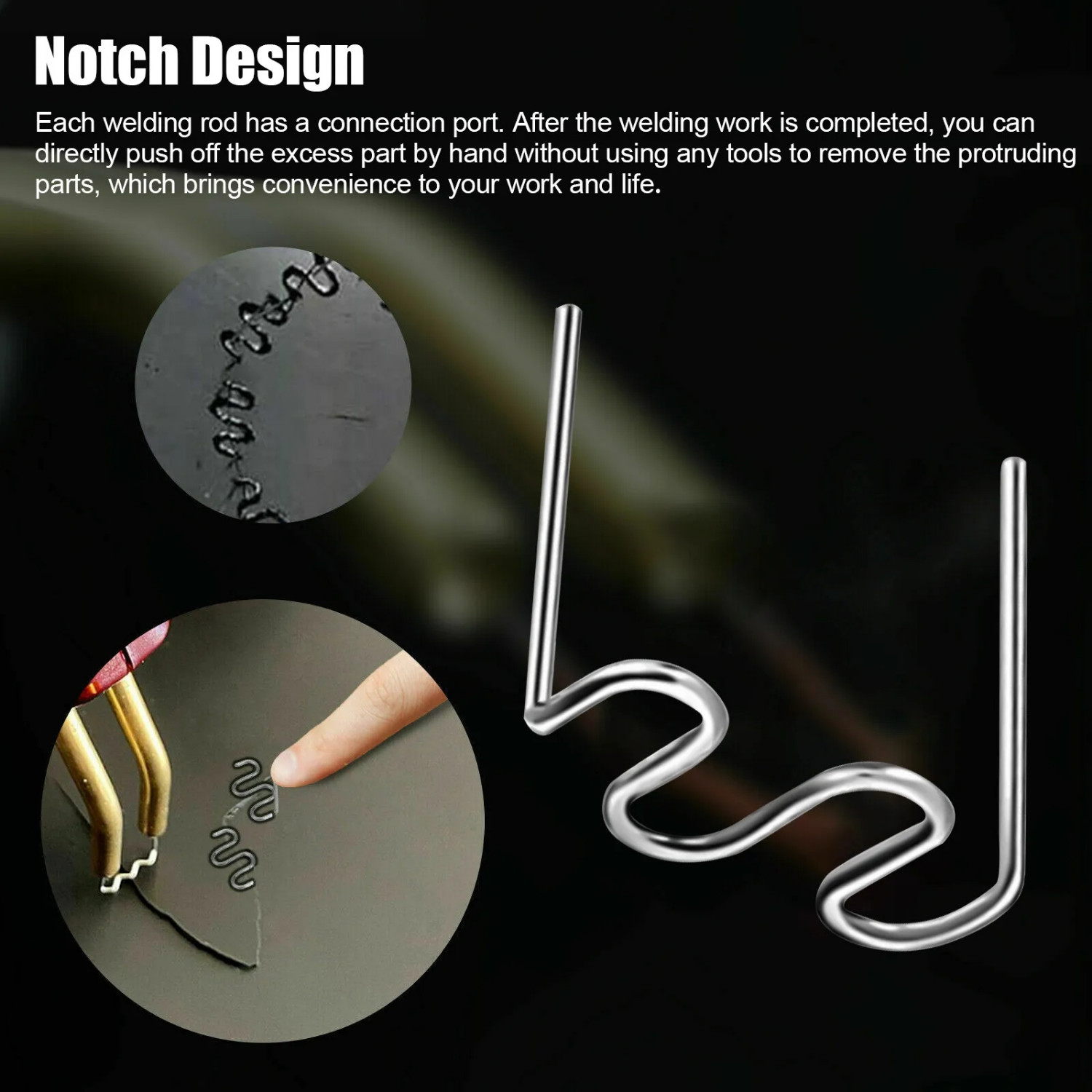 1000X 0.6mm/0.8mm Hot Staples Plastic Welding Wave Stapler For Car Bumper Repair