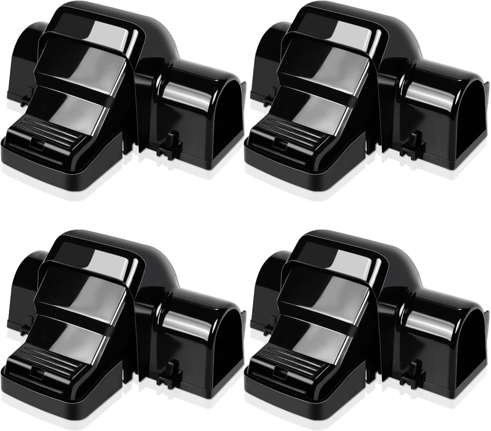 4 Pack Powerful Rat Traps with Dual Tunnels Design, Quick Humane Kill Mouse Snap
