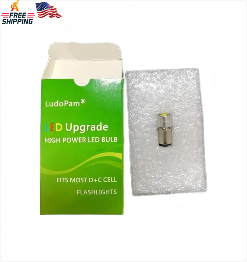 Ludopam Conversion Upgrade LED Bulb Replacement Compatible for Maglite Flashligh