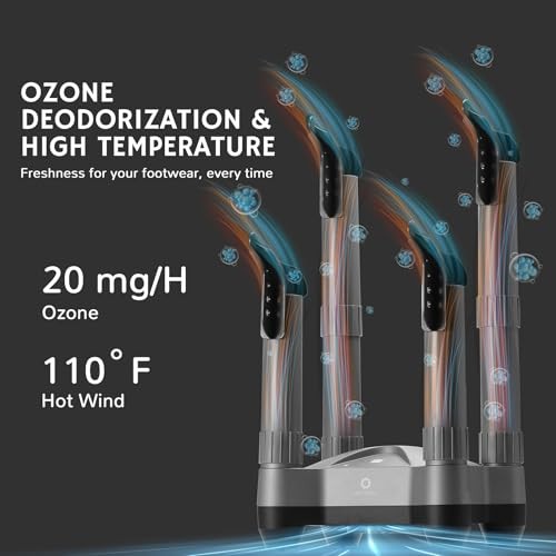 SD20 Boot Dryer, Shoe Warmer with Ozone Deodorization Heat Blower Grey
