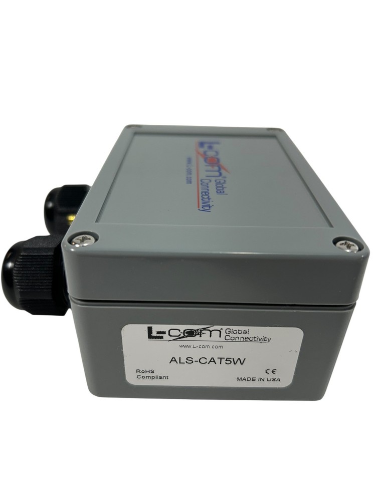 L-COM, 10/100 Base-T, CAT5, Compact, Weatherproof Lightning Surge Protector
