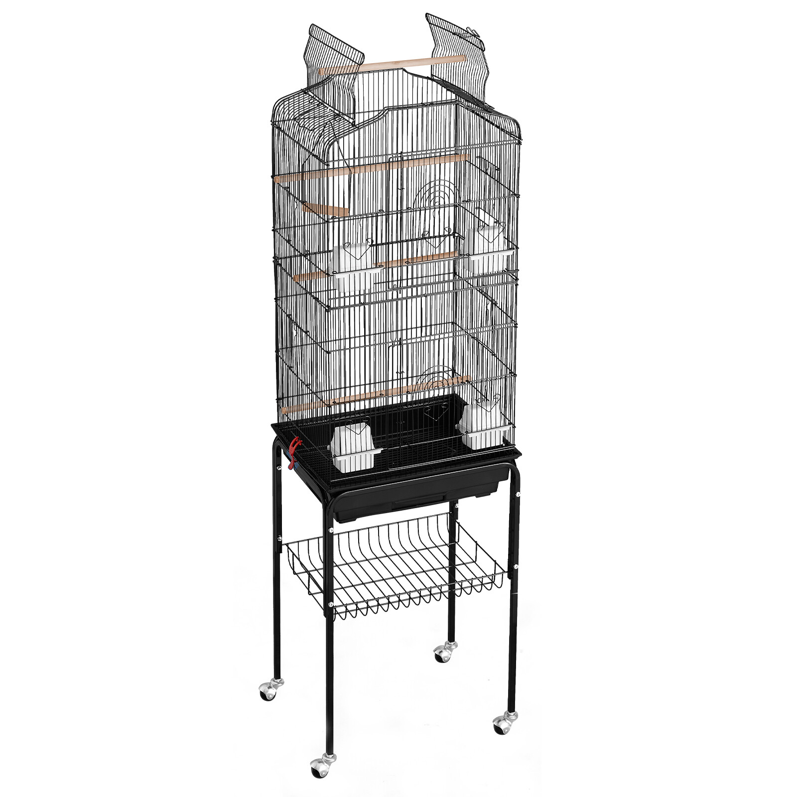 Large Bird Cage 62 in Rolling Metal Parakeet Cage for Cockatiels Parrot