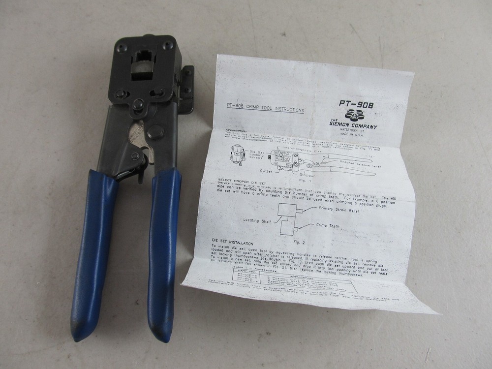 Siemon PT-908 Crimp Tool With Instructions