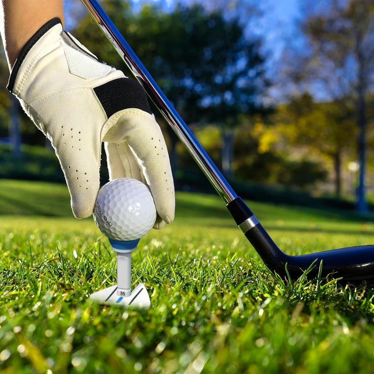 4 PCS Adjustable Golf Tee | Unbreakable Plastic | 5 Height Settings | Triangular