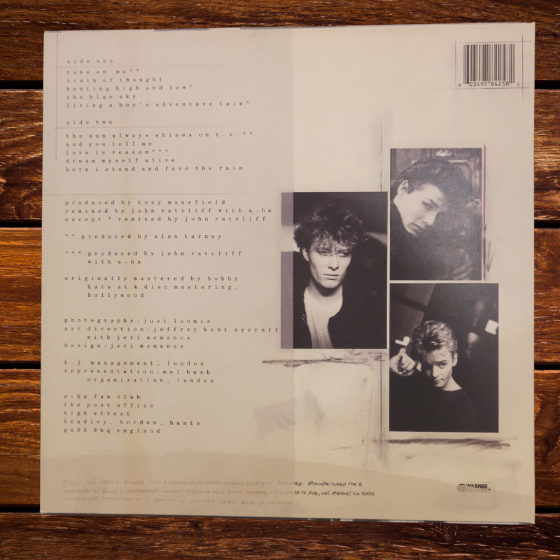 A-ha Signed lp***Hunting High and Low Argentina Press***3 members