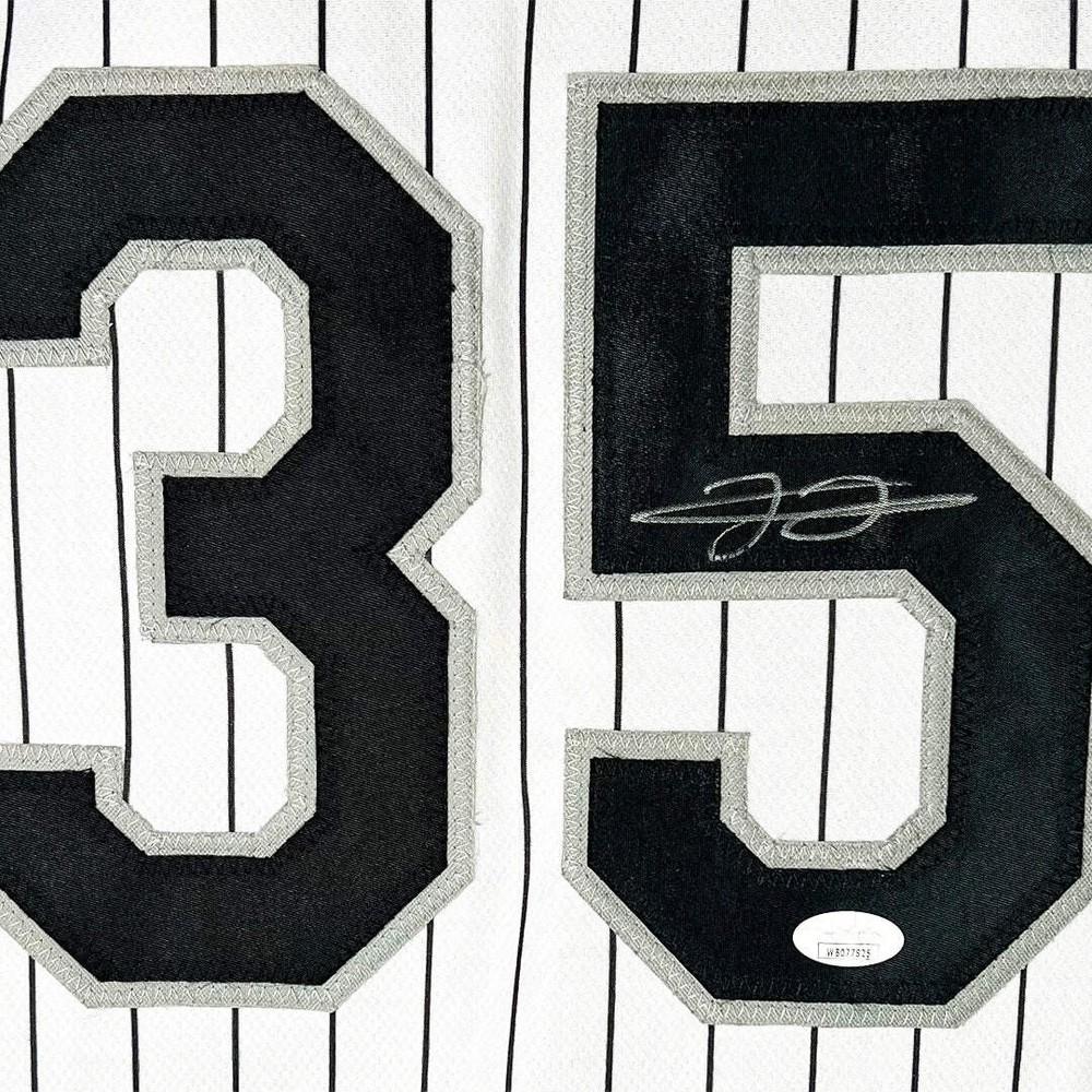 Frank Thomas Signed Chicago Pinstripe Baseball Jersey (JSA)