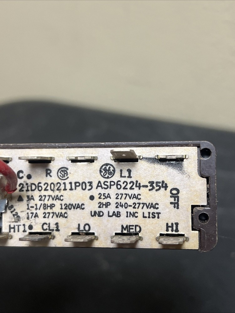 GE PTAC PART Push Button Main Switch WP26X6 - ASP6224-354