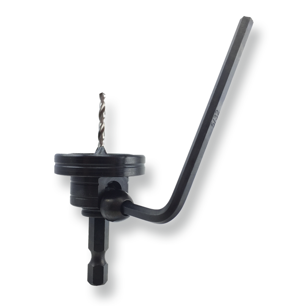 Snappy 5pc Countersink Drill Bit Set with Rotating Depth Stop Collar Made in USA