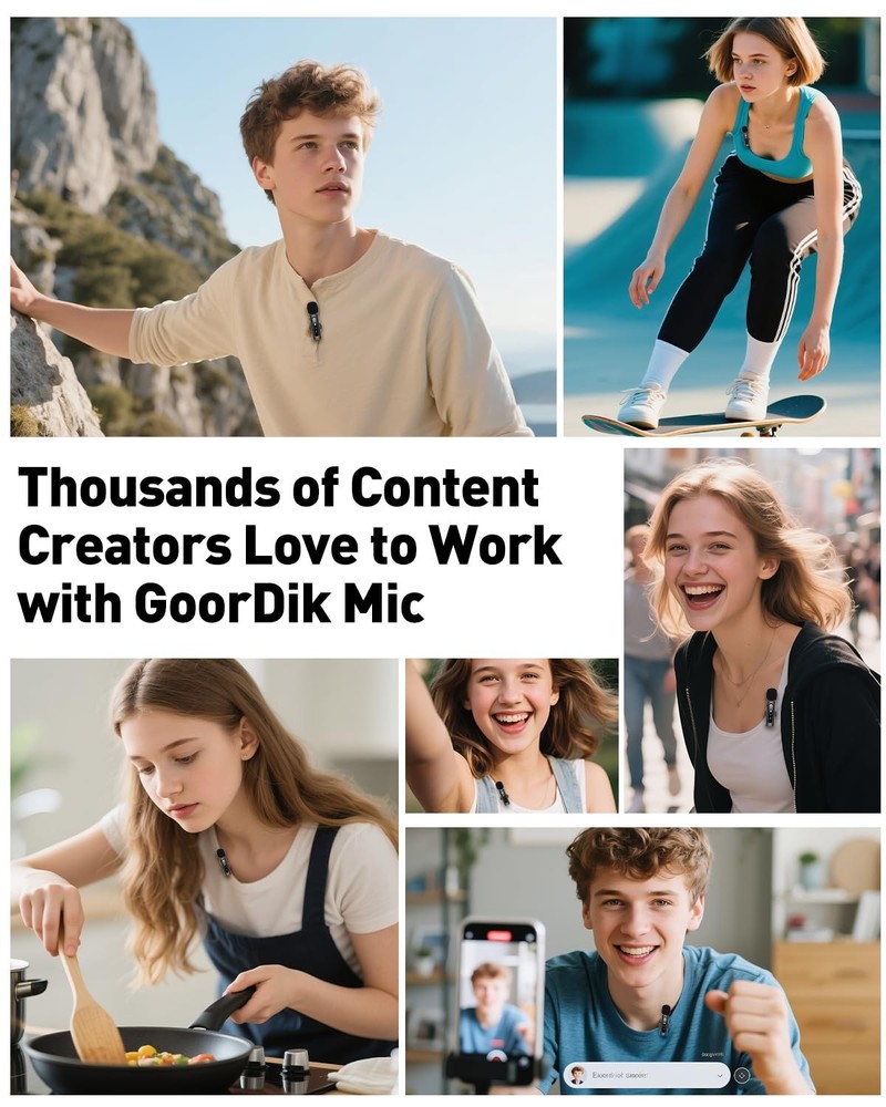 USB C Lavalier Microphone Wireless Mini Mic for Type-C Android Phone/Tablet/P...