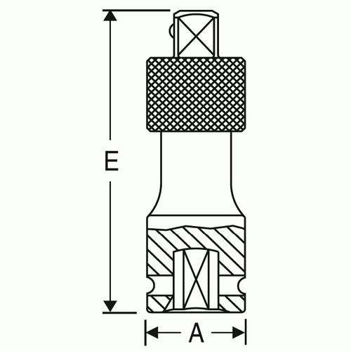 Grey Pneumatic 2252QL 1/2" Drive x 12" Impact Socket Extension, Locking