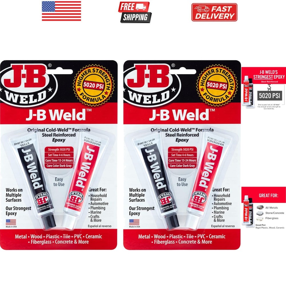 Epoxy, Steel Reinforced Epoxy, High Strength - 2 Pack, Dark Grey