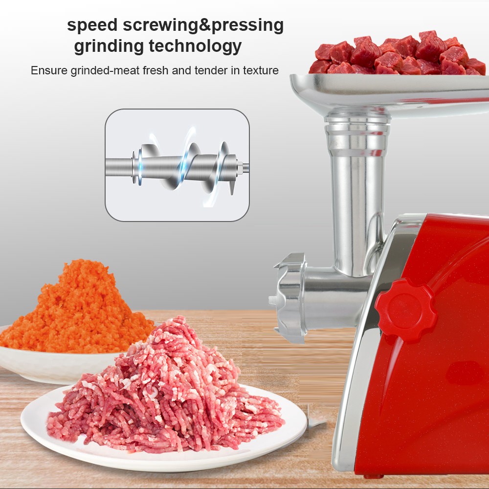Meat Grinder Electric Heavy Duty Stainless Steel Meat Mincer &3 Grinding Plates