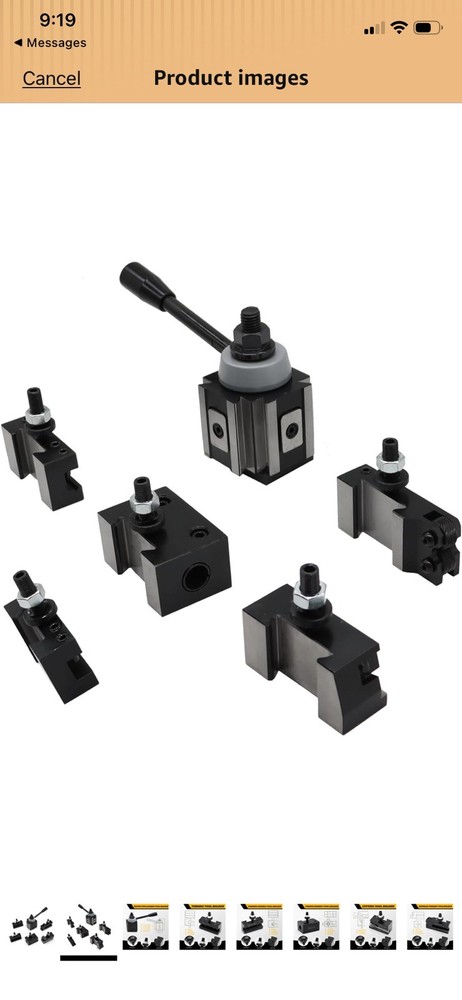Quick Change Tool Post Set 6 Pcs Lathe Tool Holders for 6"-12" Mini Lathe Swing