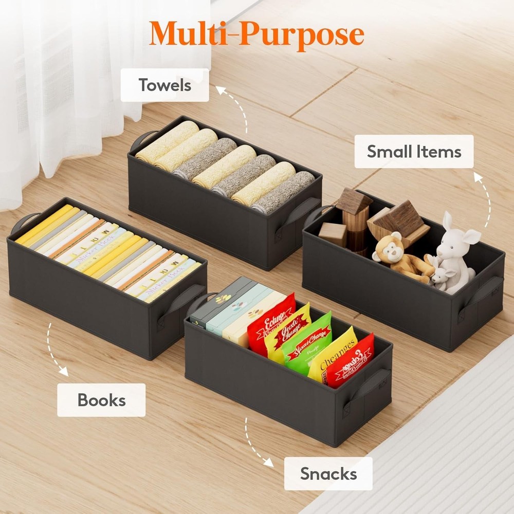 DVD Storage Box Organizer 4 Pack Stackable Foldable DVD Cases Holder