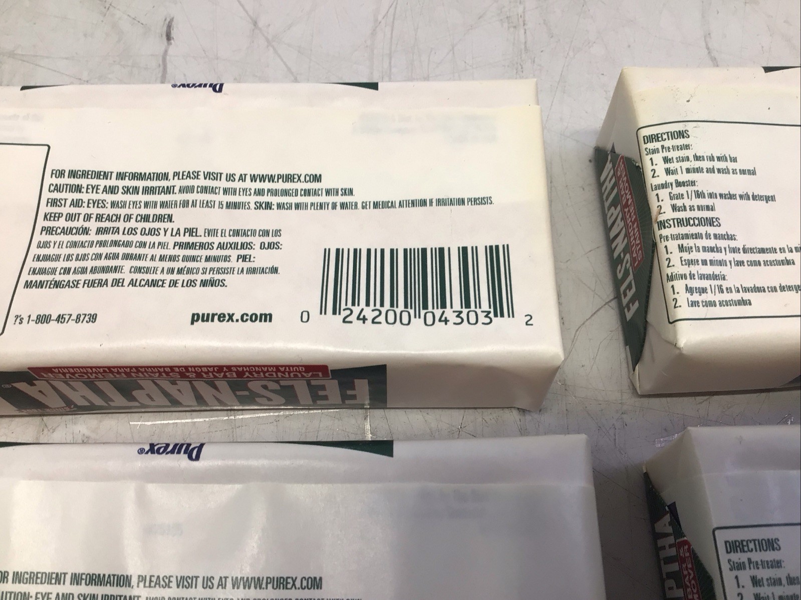 Fels-Naptha Laundry Bar Stain Remover 5 Oz Pack of 6 NO ZOUT