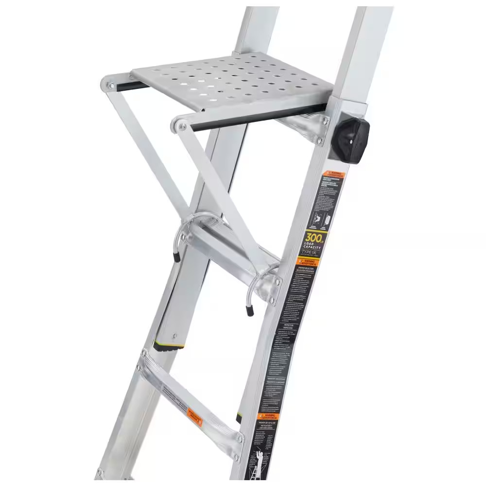 Step Platform Multiposition Ladder Accessory, 375 Lbs. Load Capacity, Compatible