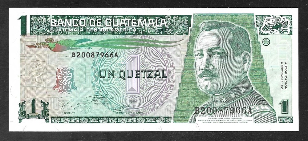 Guatemala - 1 Quetzal Note - 1995 - P87c - Uncirculated