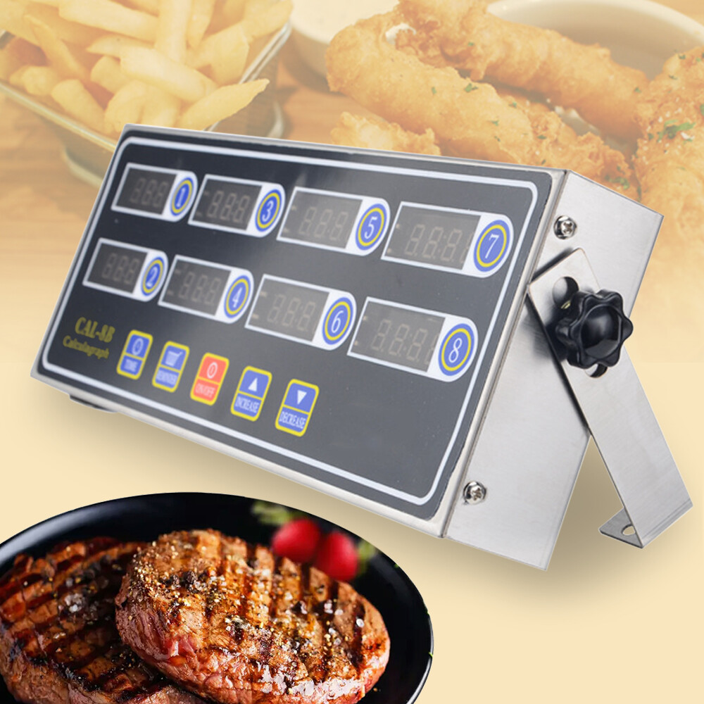 Commercial Timer Stainless Steel 8-Channel Digital Kitchen for Multiple Events