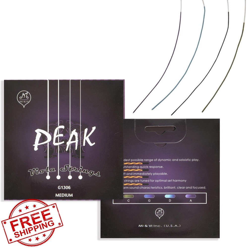 MIandVI Viola Strings Synthetic Core Pure Silver Medium