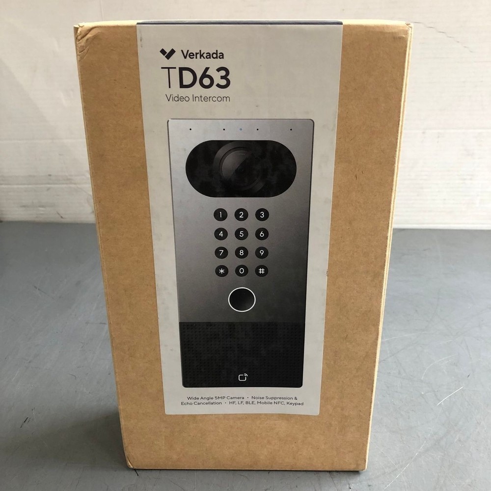 Verkada TD63 Video Intercom System, Two-Way Audio, Keypad, Secure Entry