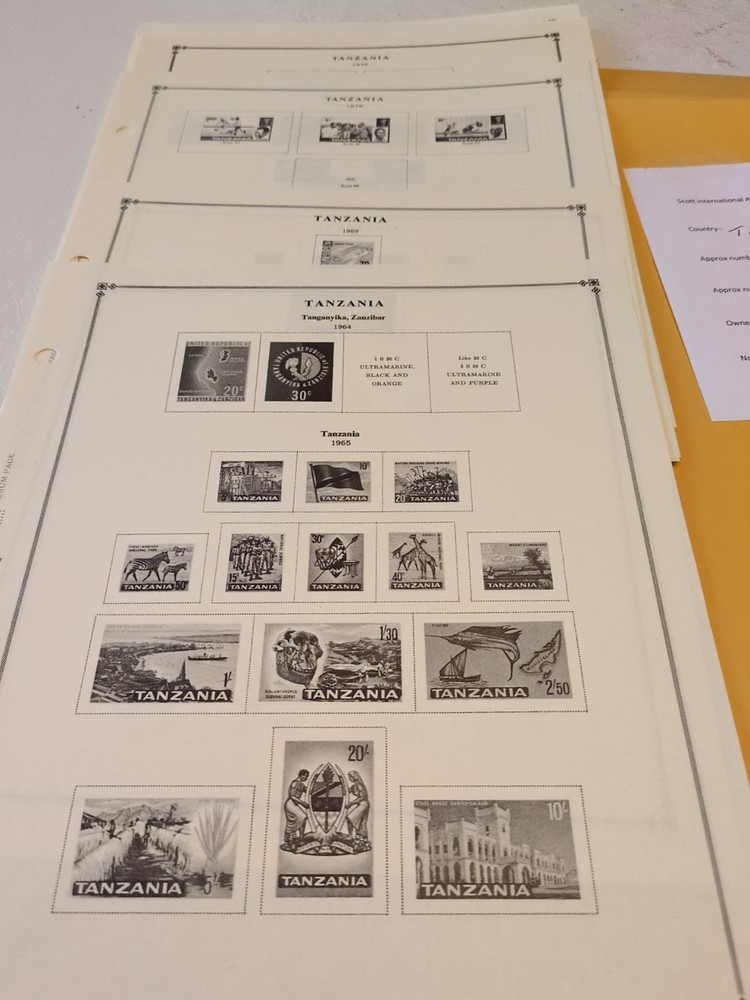 APC Z6430 Scott International pages Tanzania 1964-1984