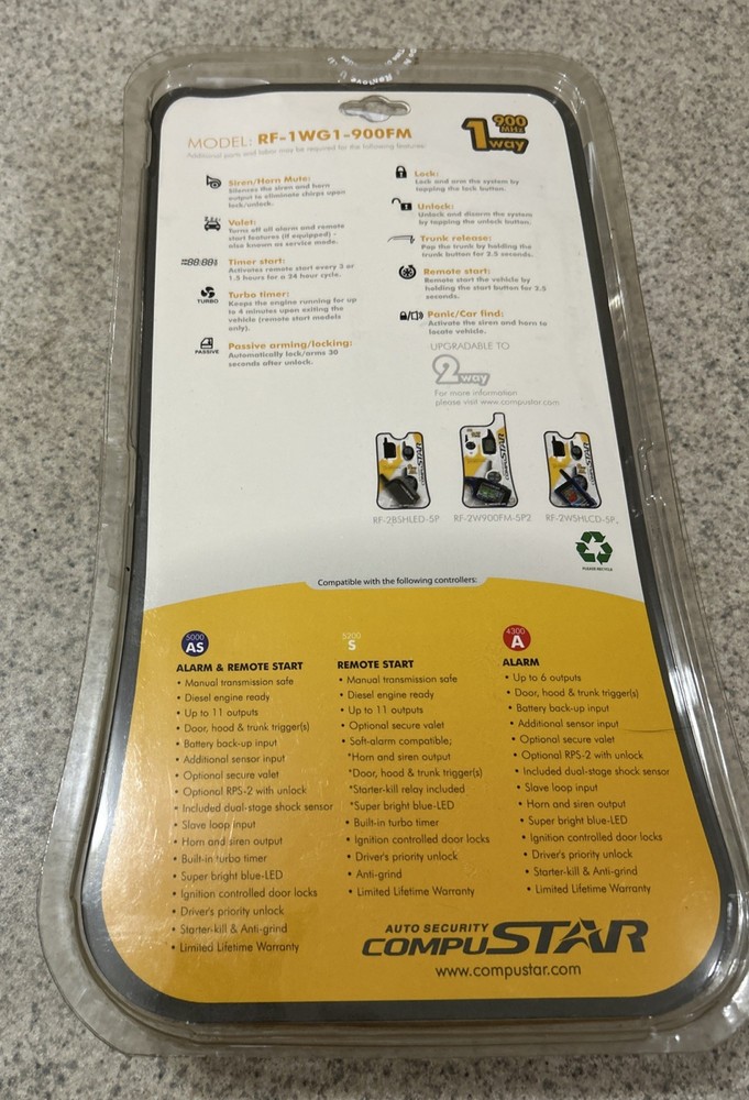 FIRSTECH CONTROLLER (DT) REMOTE START FT-5200S -CONT With Compatible Remotes!