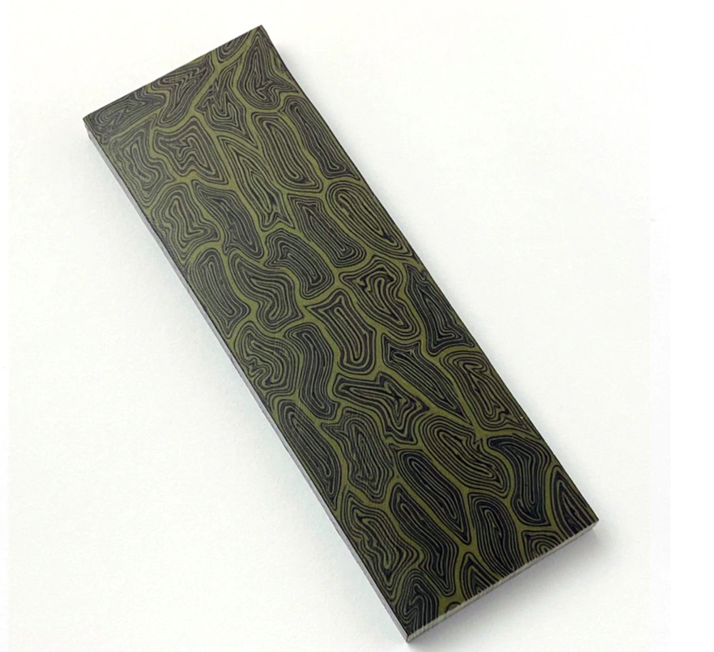 Damascus Pattern 2 PIECES G10 Knife Handle Material Blanks Scales Composite
